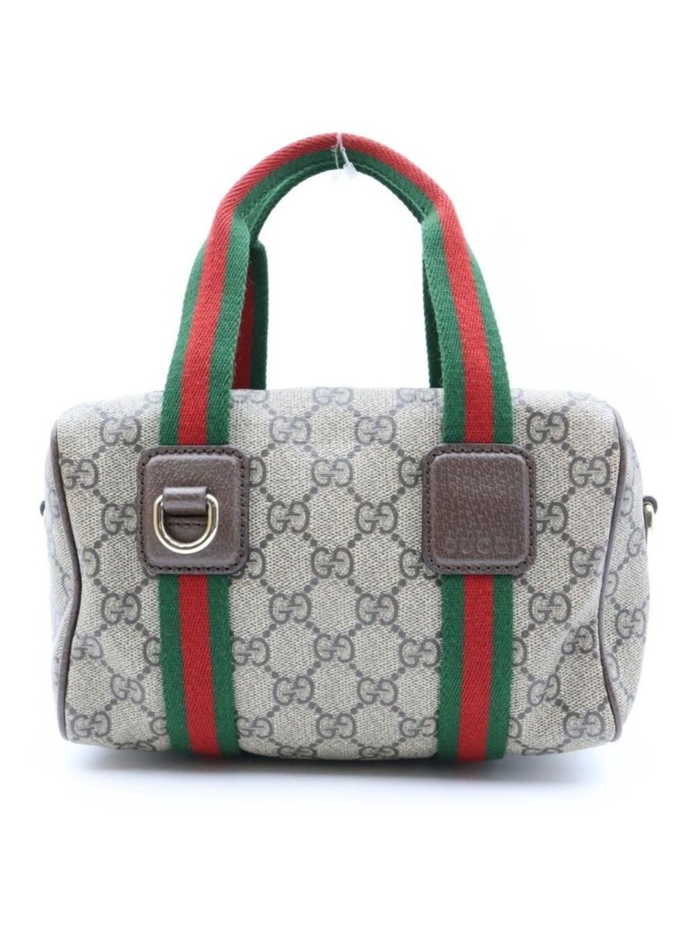 Gucci Ophidia Sherry Line Boston Bag 2-Way Beige Brown Leather